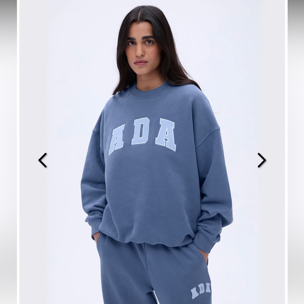 Adanola ADA Oversized Sweatshirt - Vintage Powder Blue - NWT